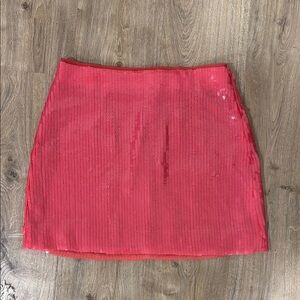 Elegant Pink Sequin Skirt